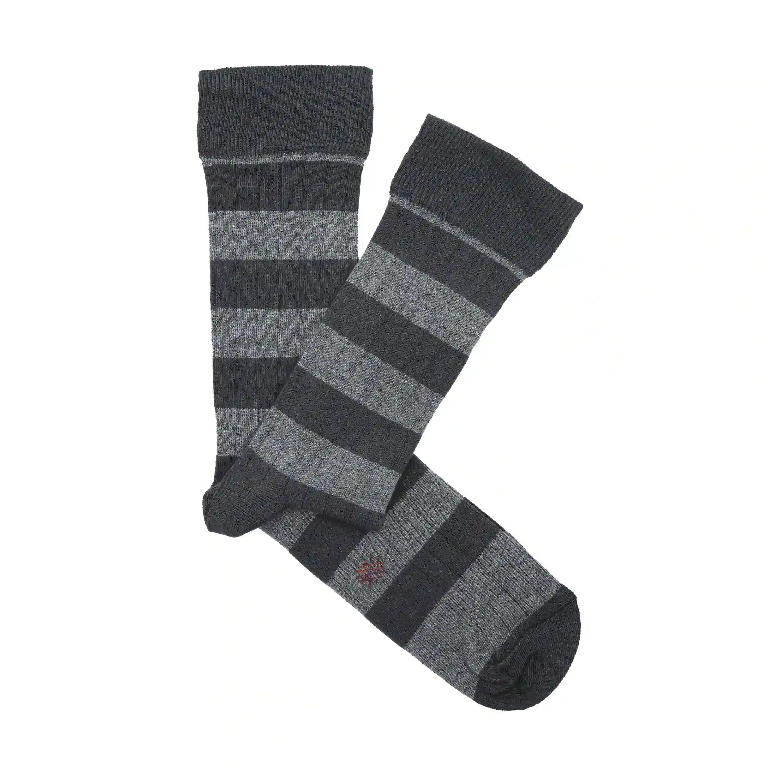 Misscalcetin Low Caña stripes gray anthracite