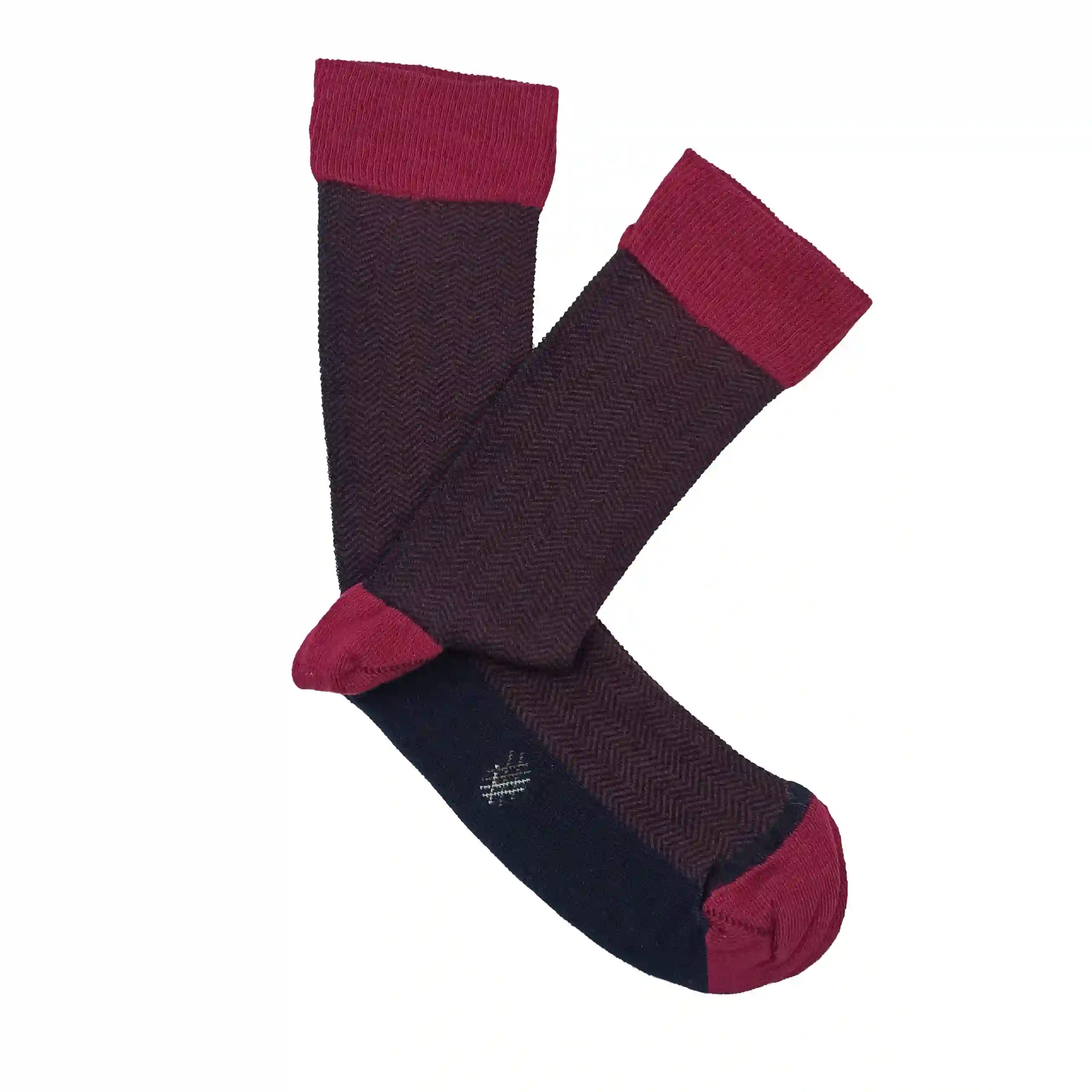 Misscalcetin Low Caña Marino Burgundy Spike