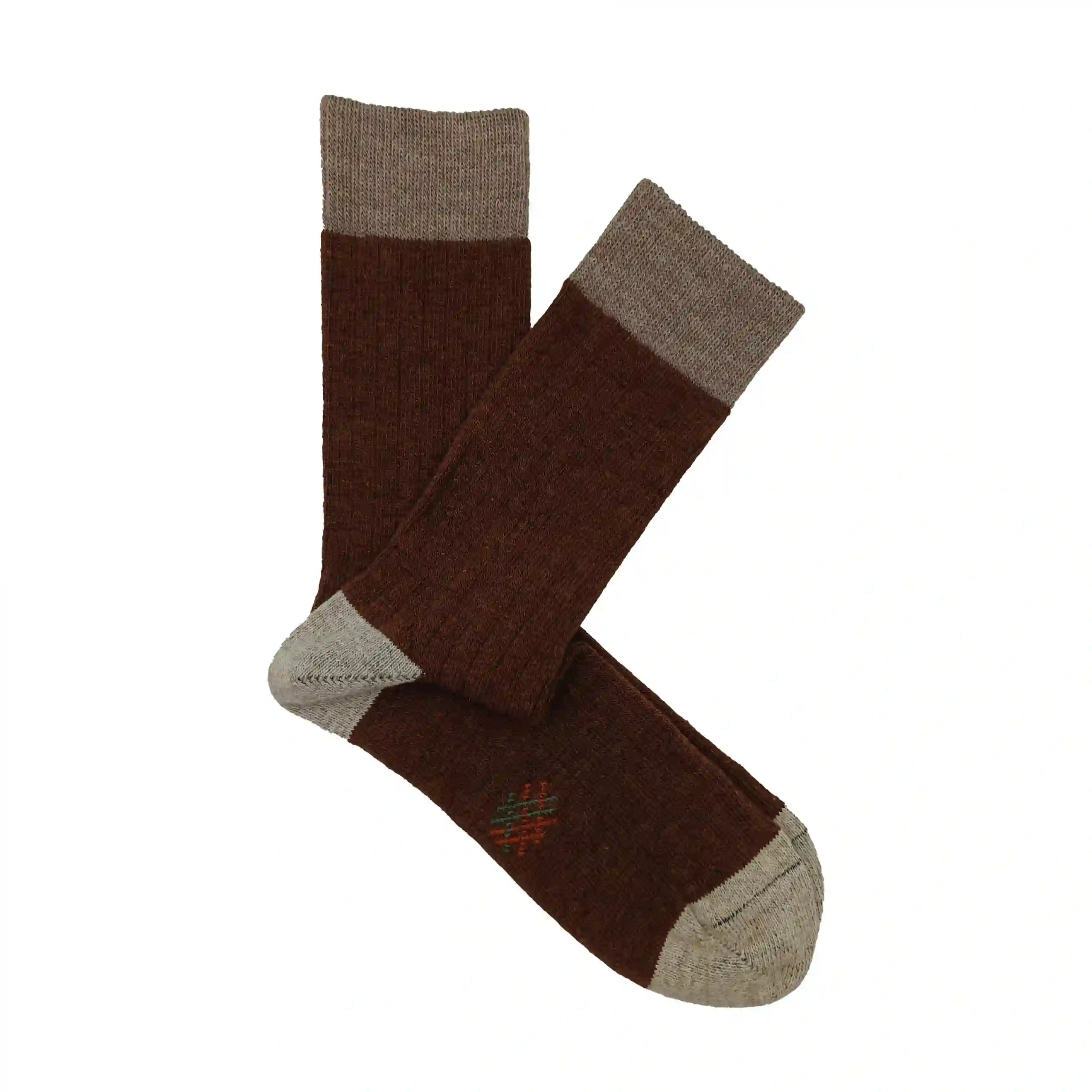 Misscalcetin Lana Low Brown Beige