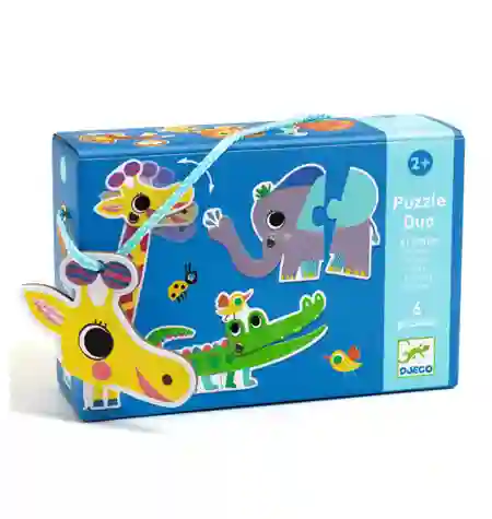 Puzzle DUO de 6 Animales Articulados - Djeco