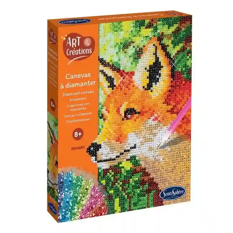 Sentosphère: Canvas with fox diamonds