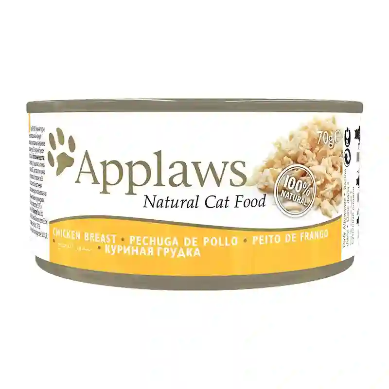 APPLAWS CAT LATA PECHUGA POLLO 24X70GR