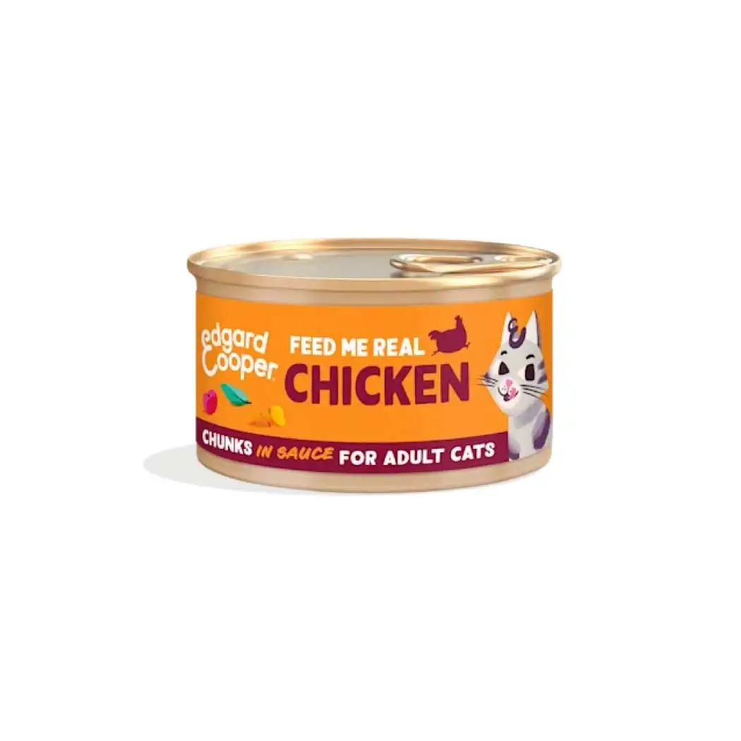 Edgard & Cooper cat can with chicken pieces in 85 g sauce