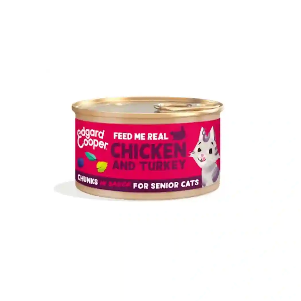 Edgard & Cooper Cat can with pieces in chicken and turkey sauce 85 g