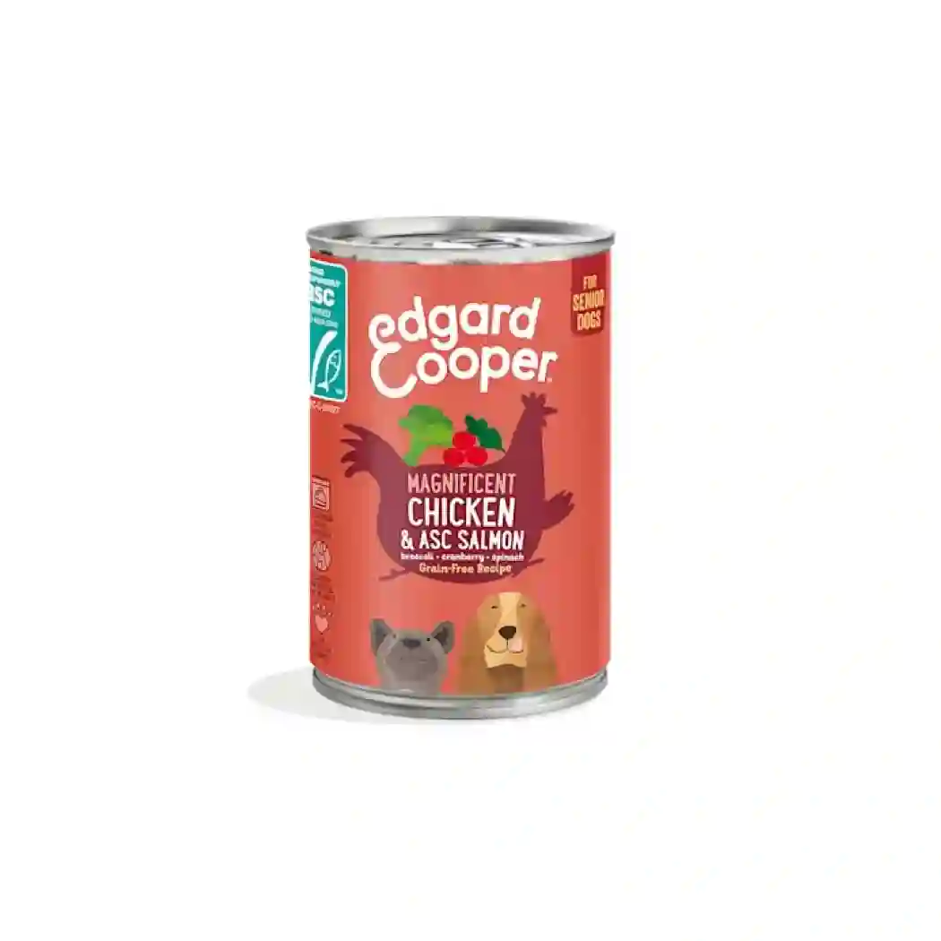 Edgard & Cooper lata perro  Pollo y salmón ASC 400 g