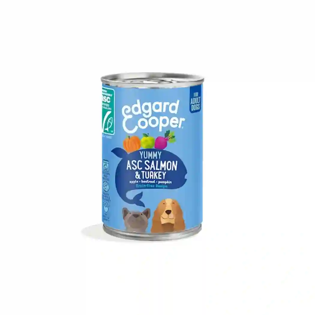 Edgard & Cooper lata perro Salmón ASC y pavo 400 g