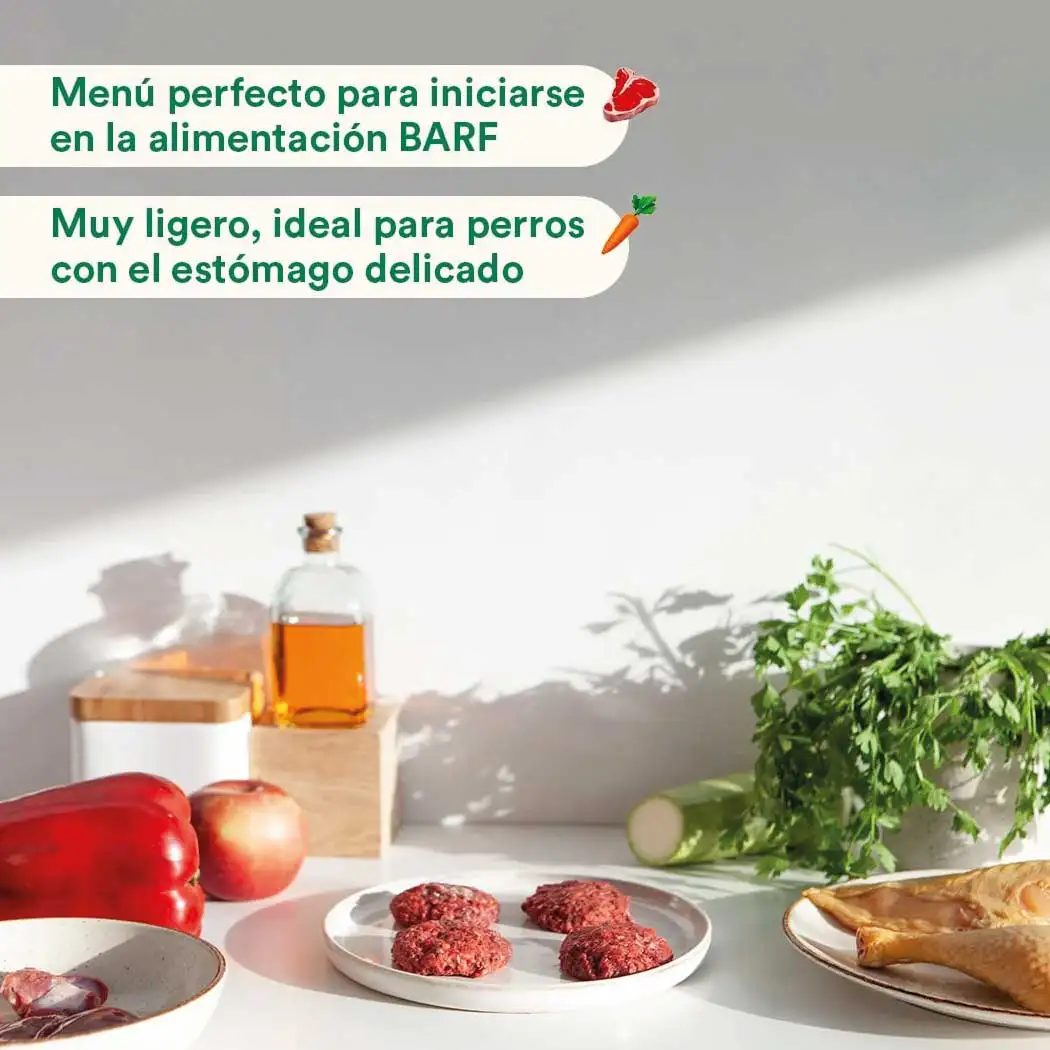 Menú BARF de Pollo con verduras frescas para perros - Imagen 3