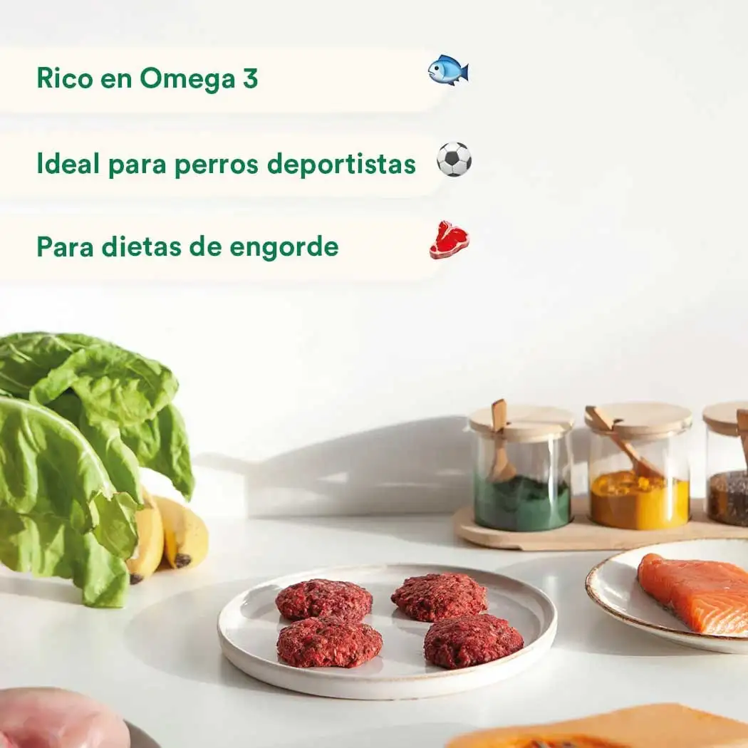 Menú BARF de Salmón con verduras frescas para perros - Imagen 3