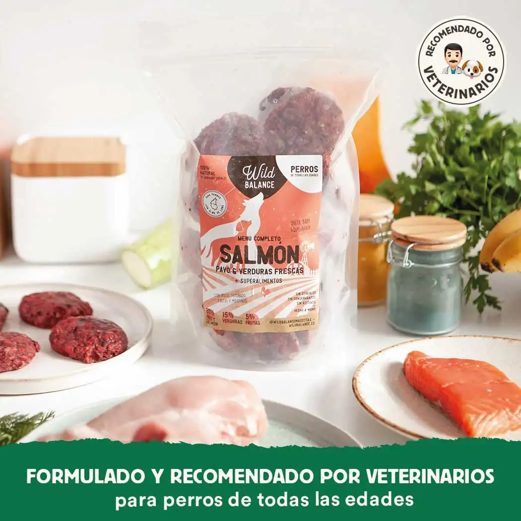 Menú BARF de Salmón con verduras frescas para perros - Imagen 6
