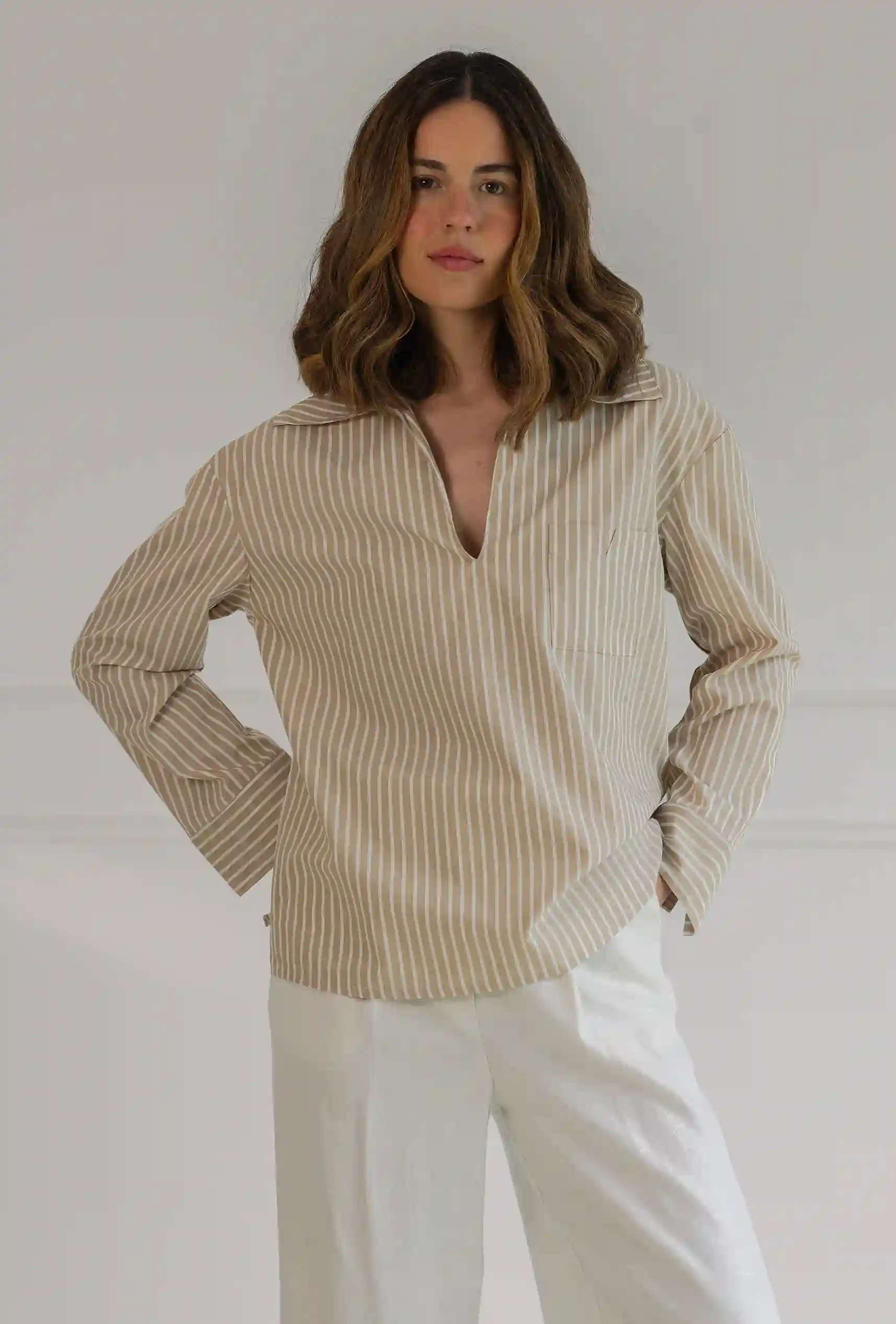 Wrap Up Shirt Camel