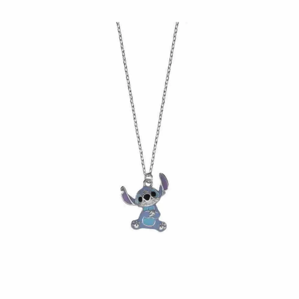 Disney Silver Gargantilla - Stitch smiling