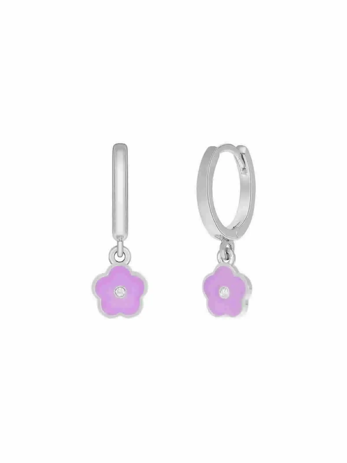 Silver Aro Flor Lila
