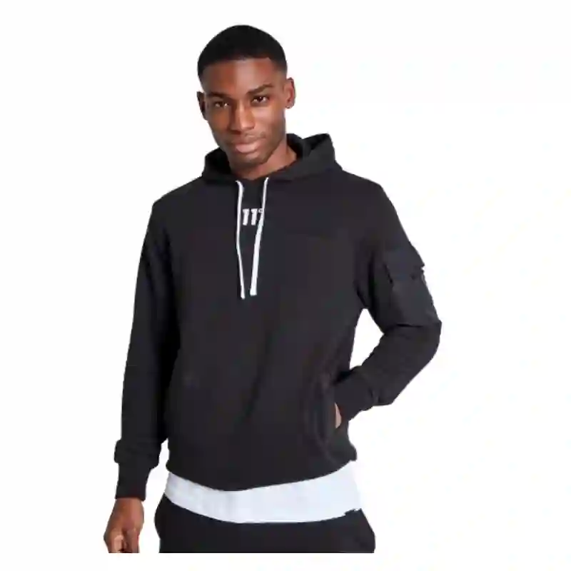 WOVEN POCKET HOODIE 11D3308 001