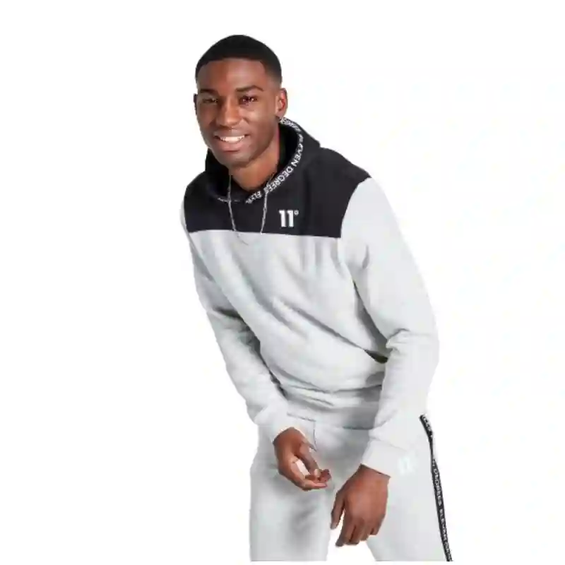 TEXT PRINT BLOCK HOODIE 11D3318 660
