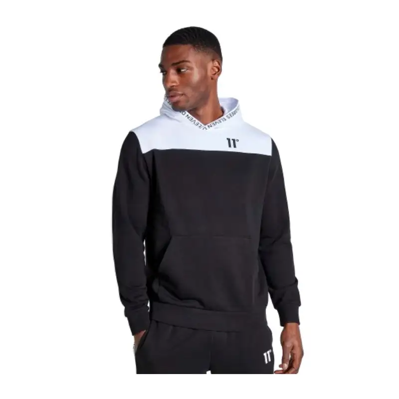 TEXT PRINT BLOCK HOODIE 11D3318 047