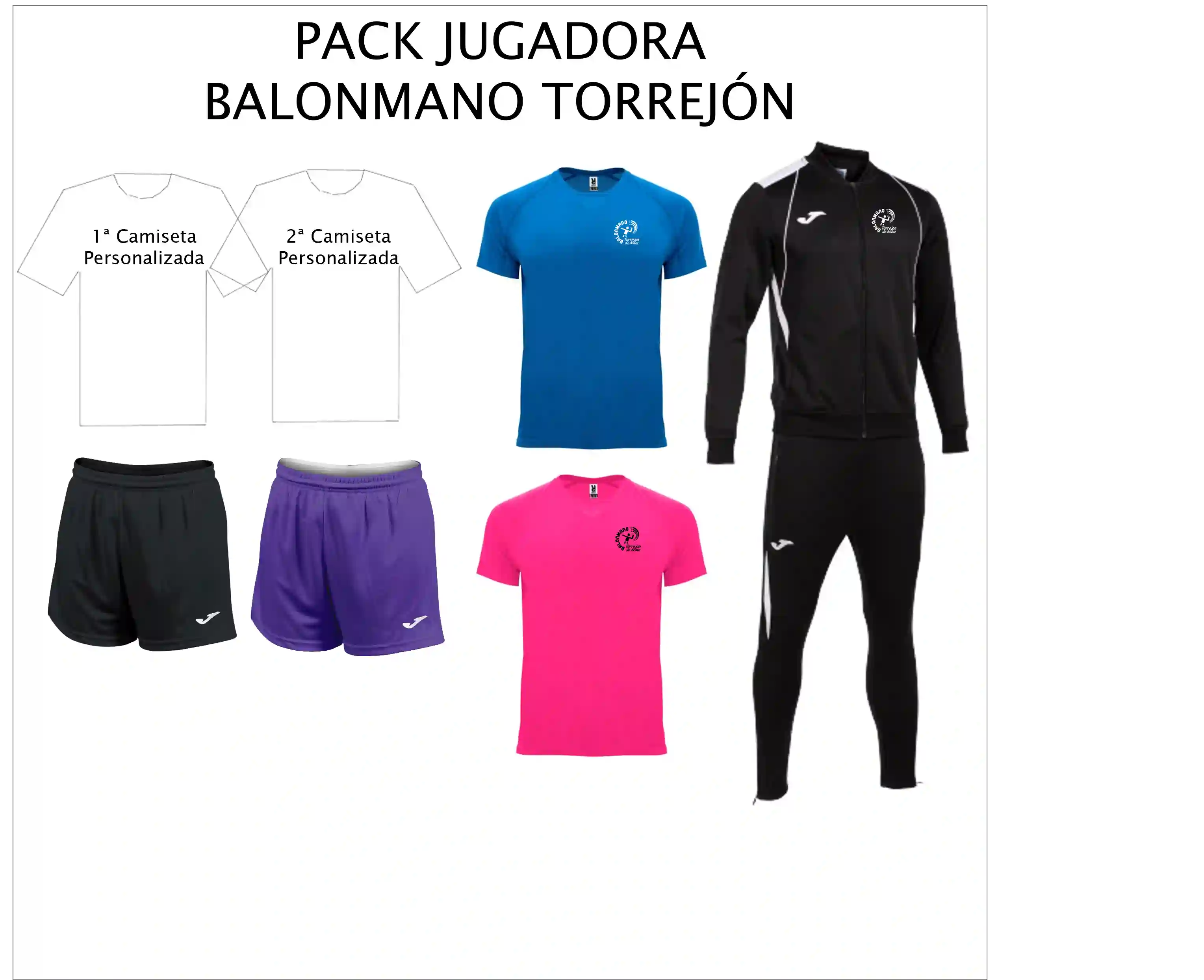 PACK OFICIAL JUGADORA BALONMANO TORREJON