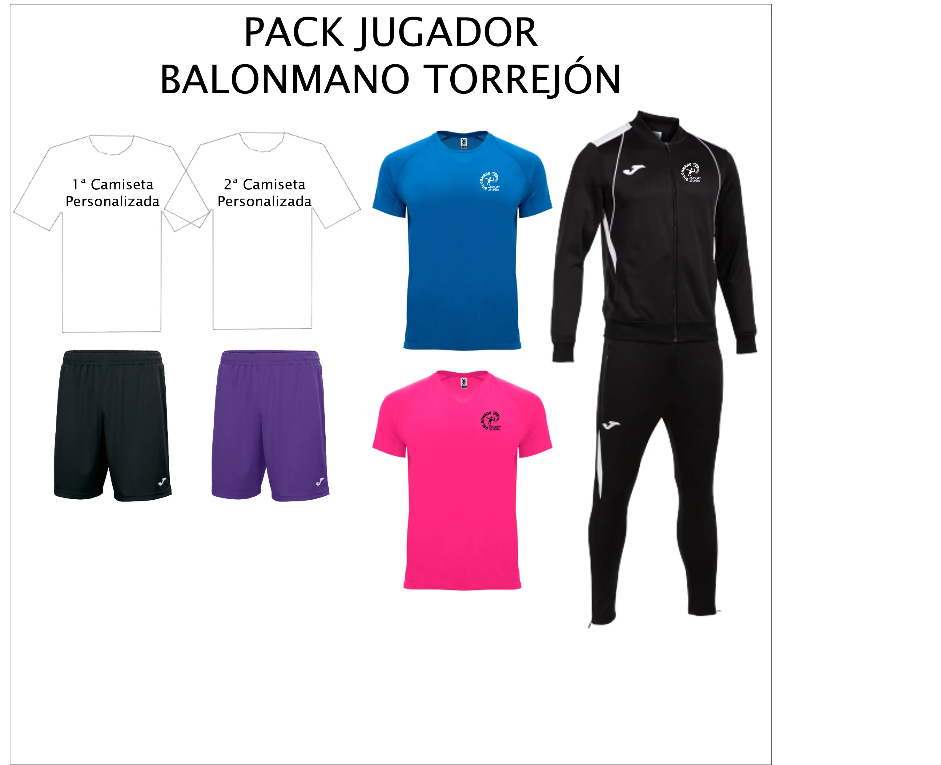 PACK OFICIAL JUGADOR BALONMANO TORREJON