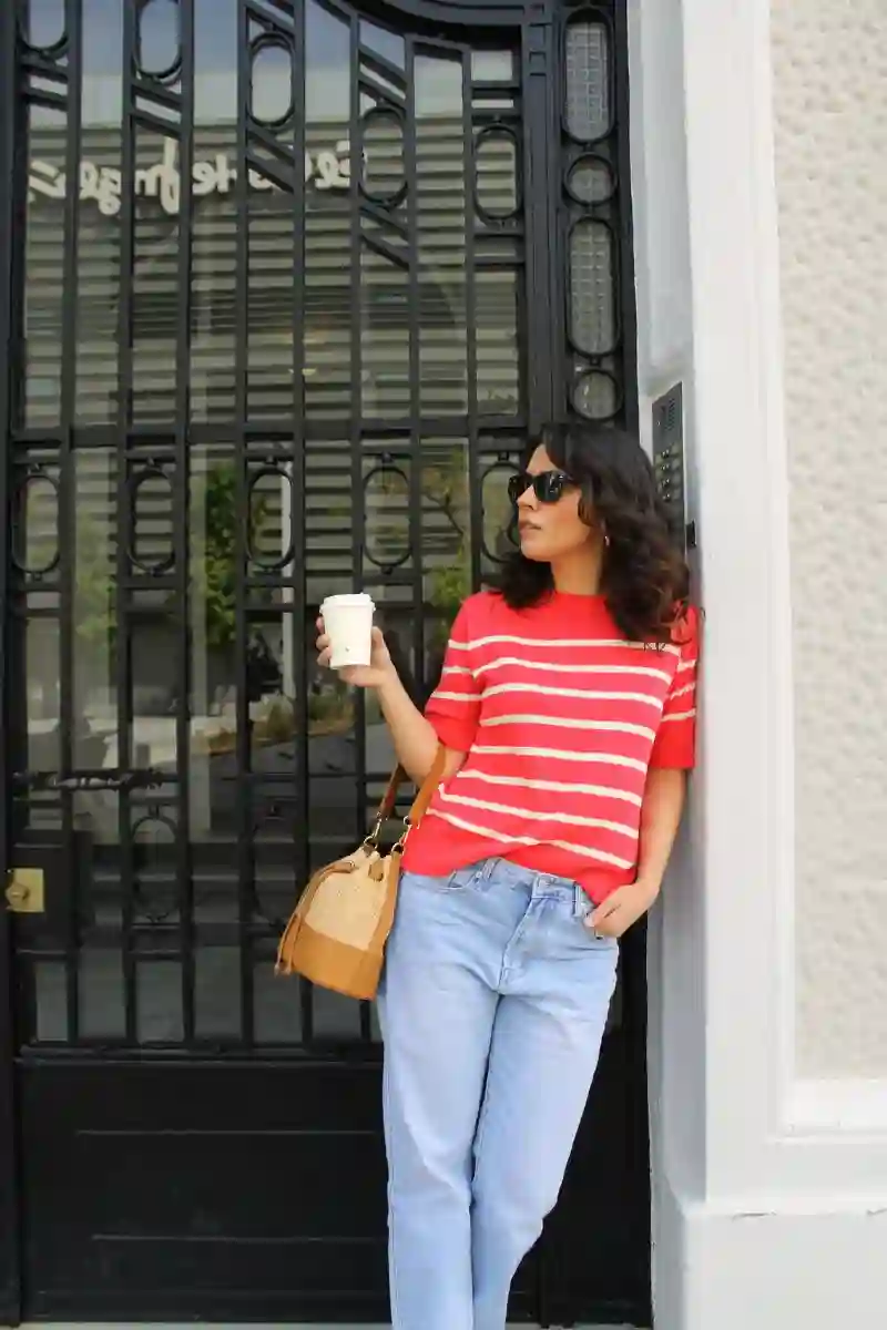 Short manga t -shirt stripes