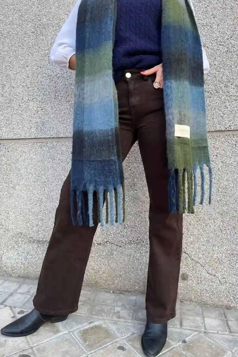 PANTALÓN LARGO DENIM RECTO CHOCOLATE