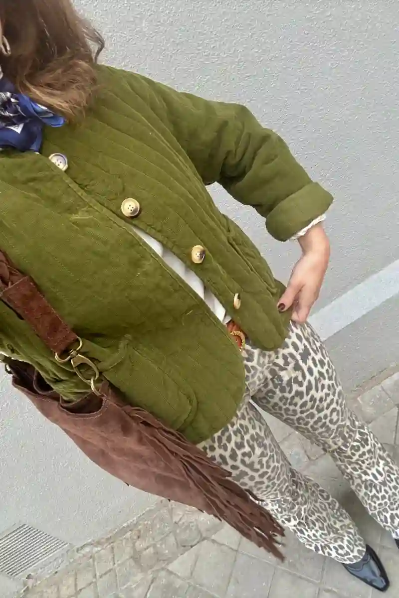 Olive green padded jacket