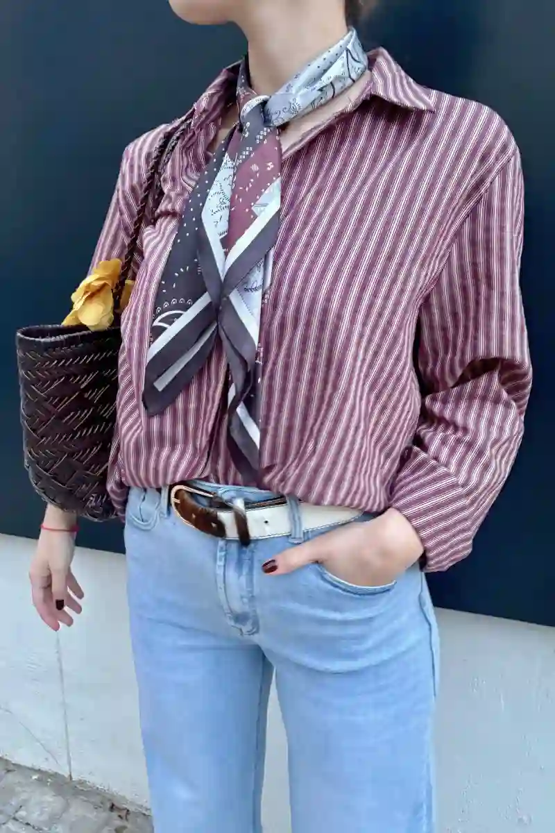 Oversize striped shirt