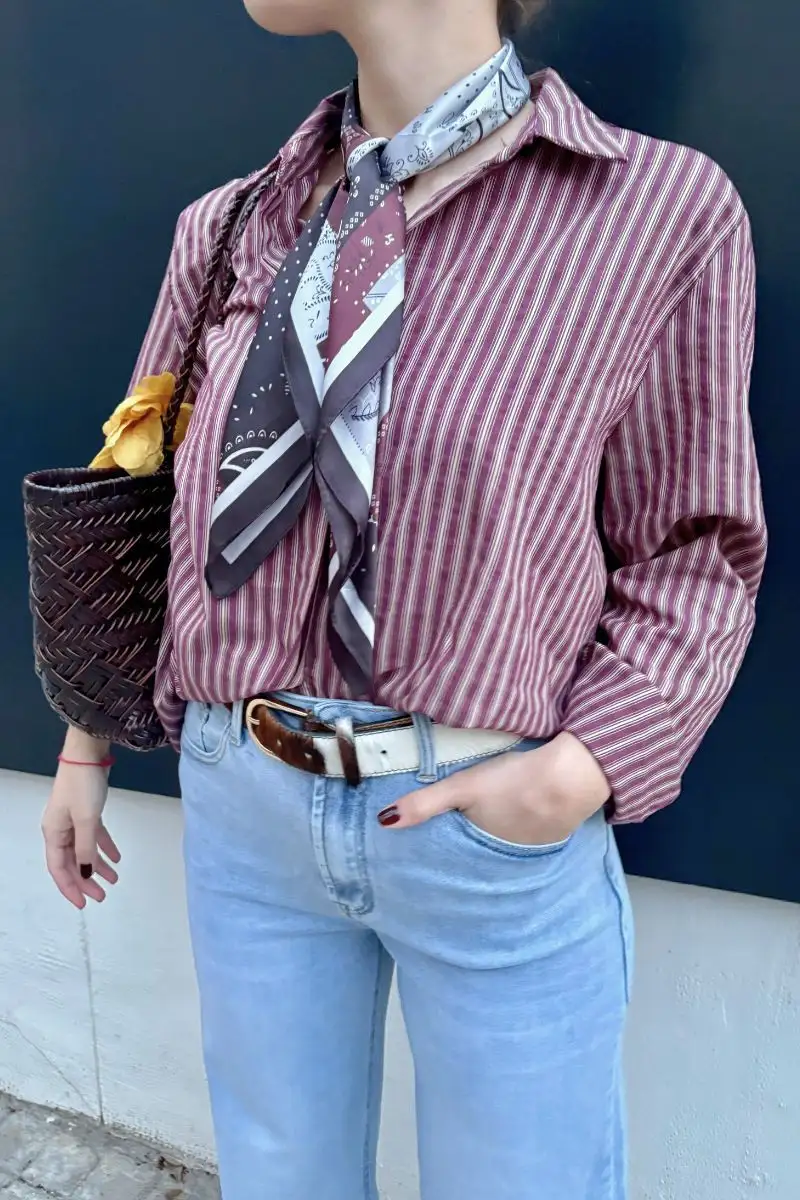 Oversize striped shirt