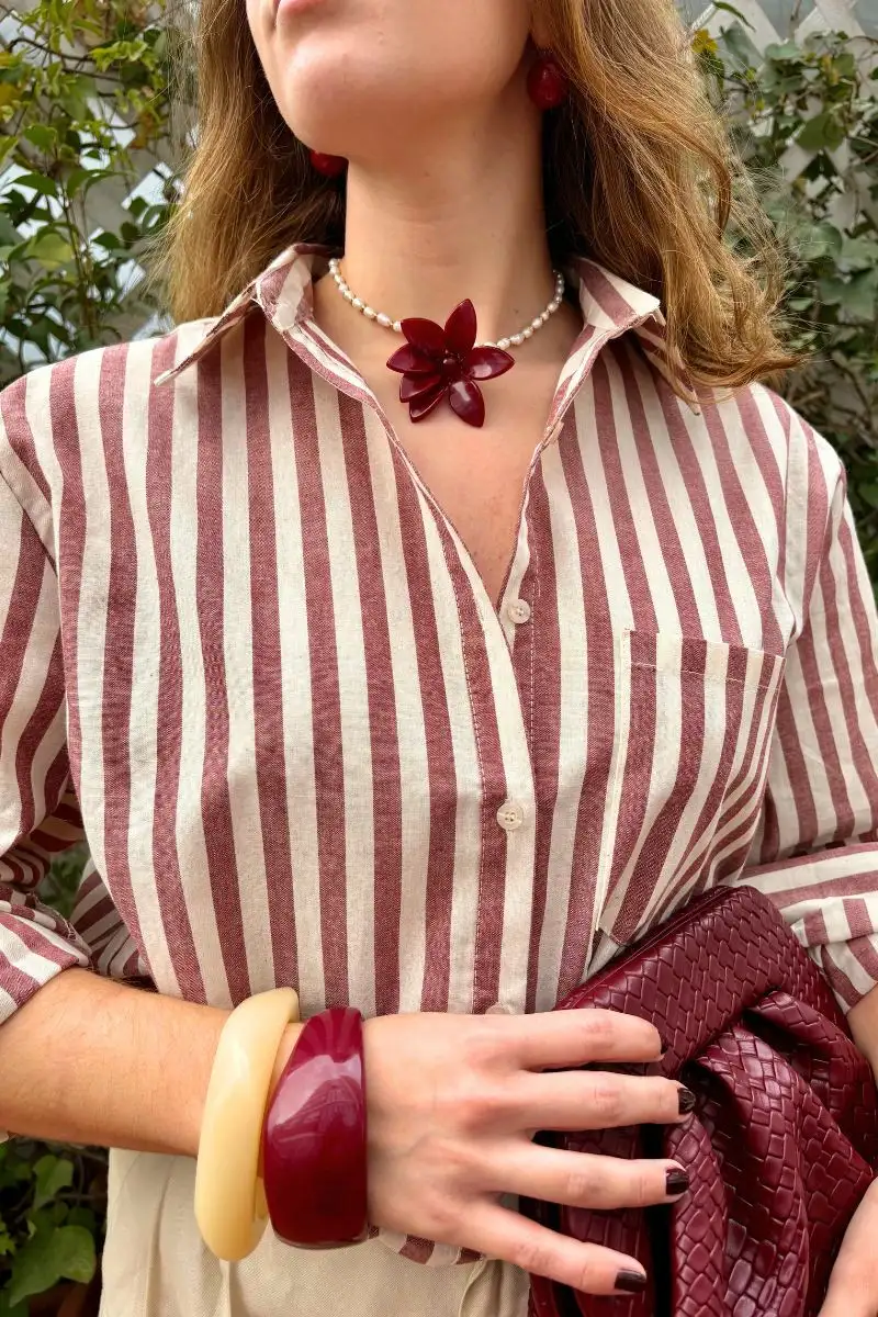 Terracota striped shirt