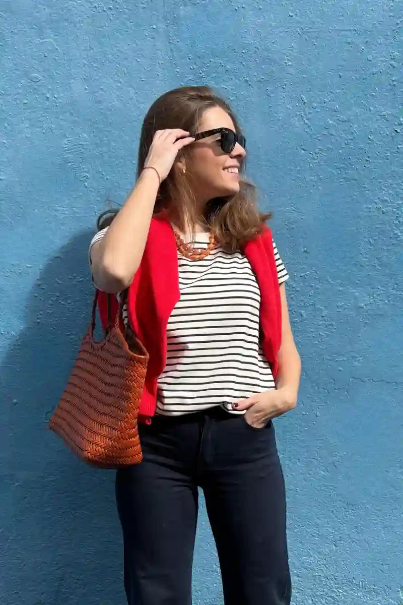 Basic Short Manga T -shirt stripes