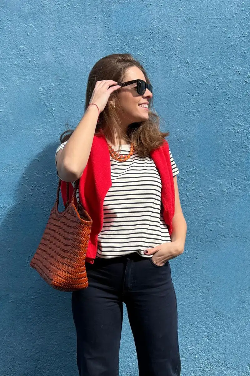 Basic Short Manga T -shirt stripes