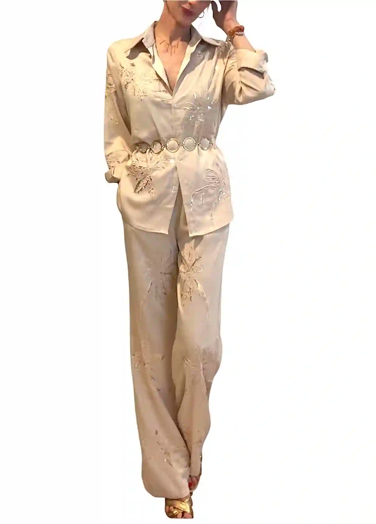 Conjunto Vanessa beige claro