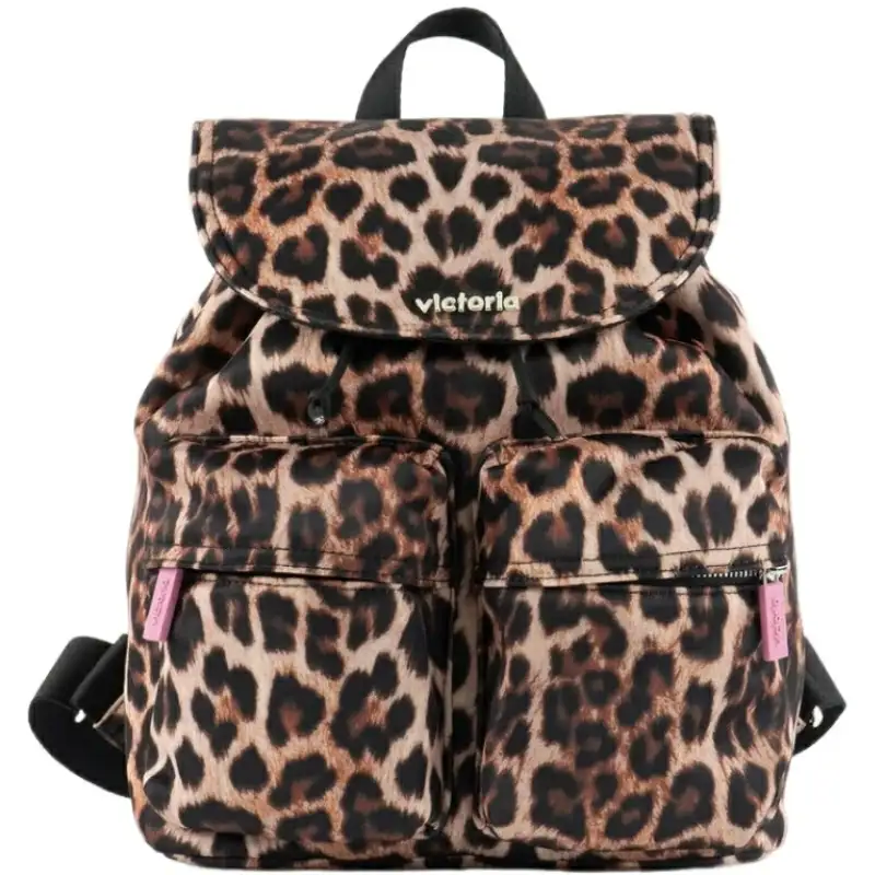 Nylon backpack with victory pockets
