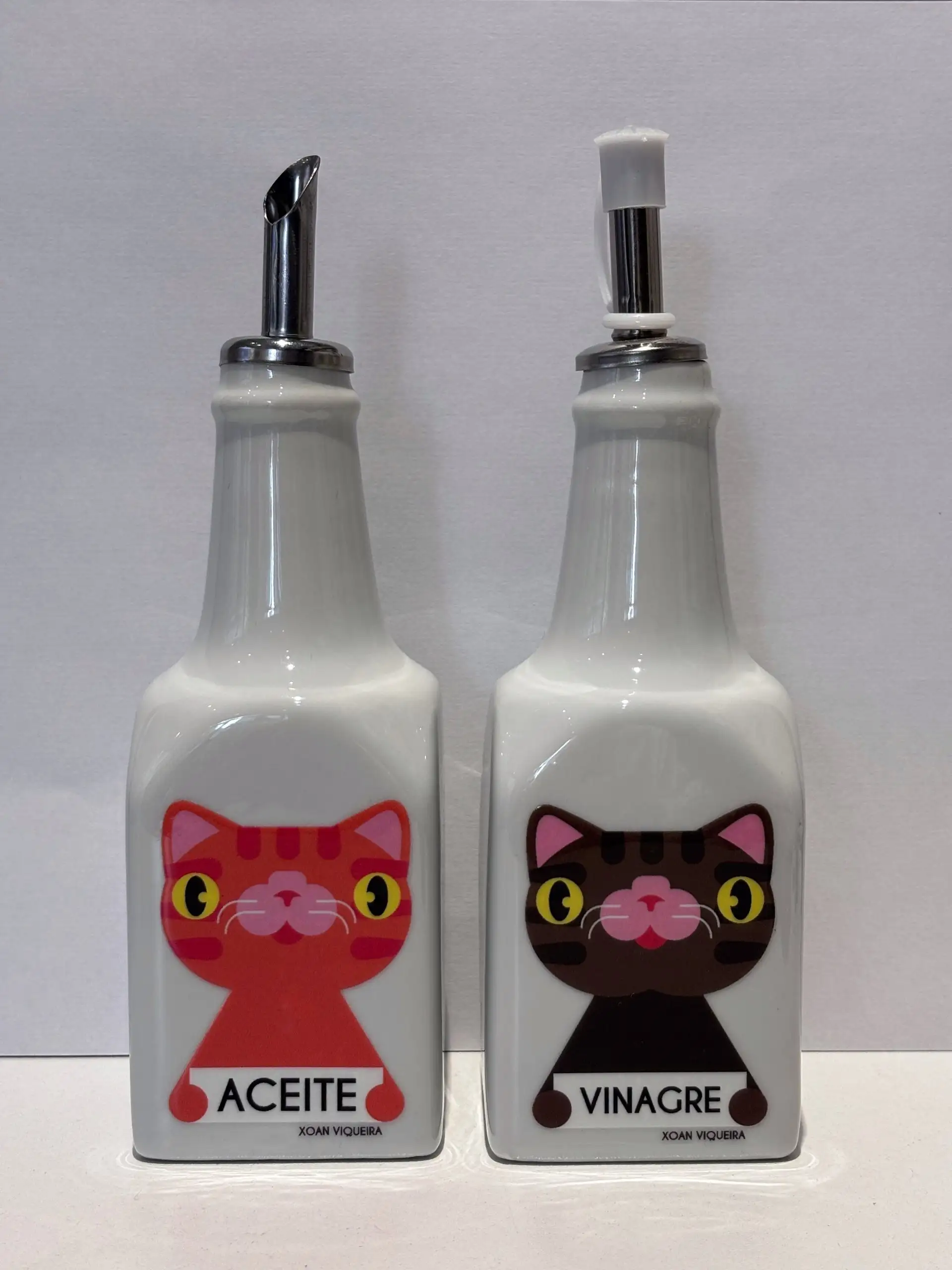 Aceitera y vinagrera Gatos