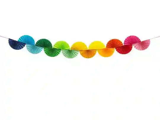 GUIRNALDA ABANICO ARCOIRIS