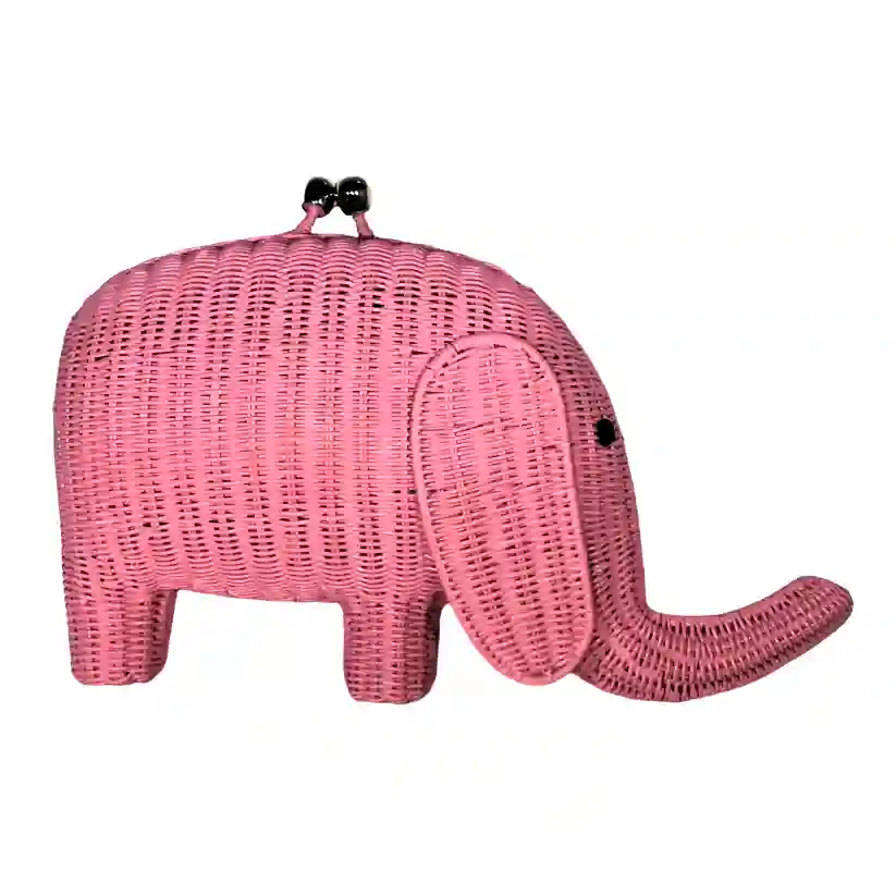 Harry Elephant Wicker Clutch