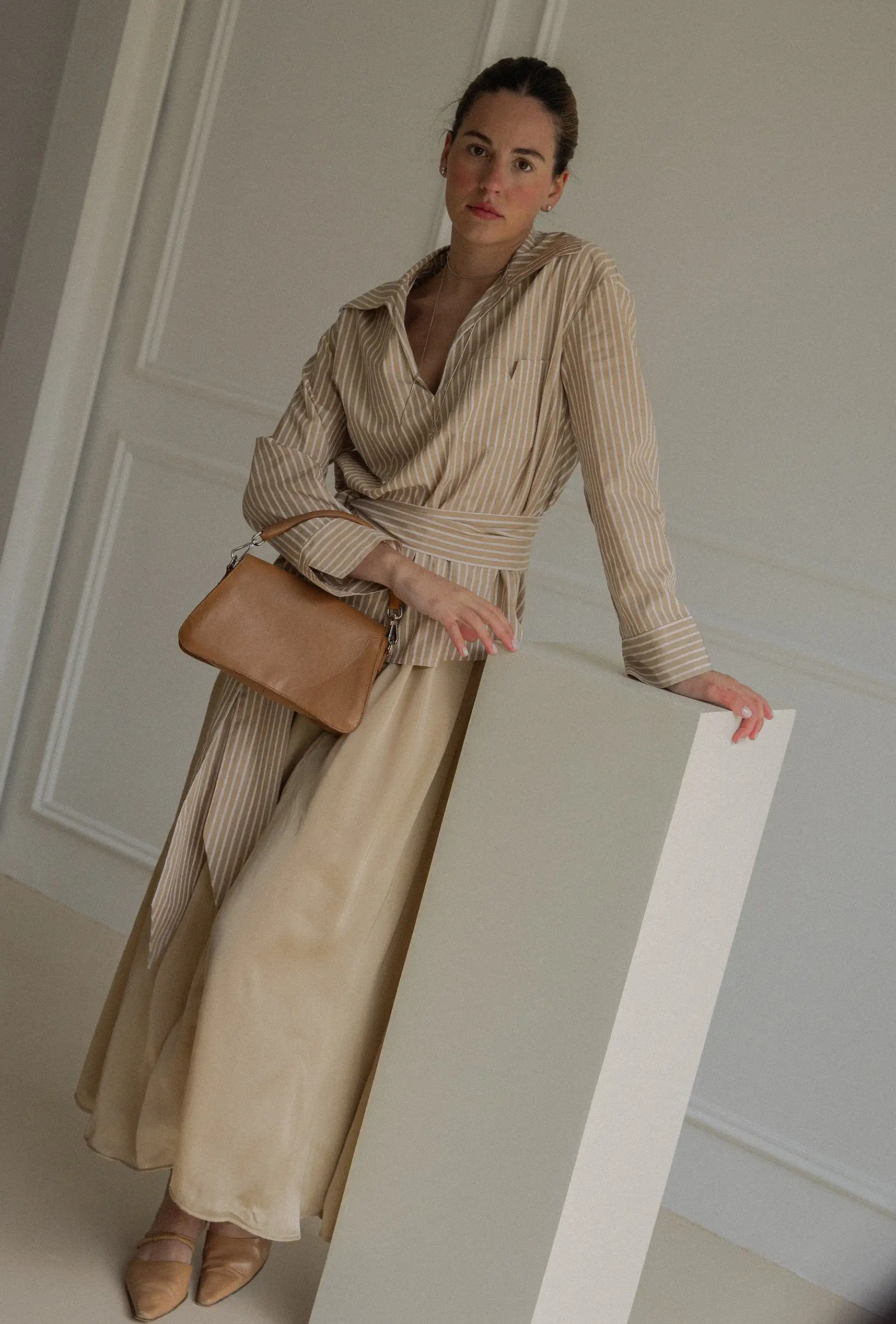 Wrap Up Shirt Camel - Imagen 2