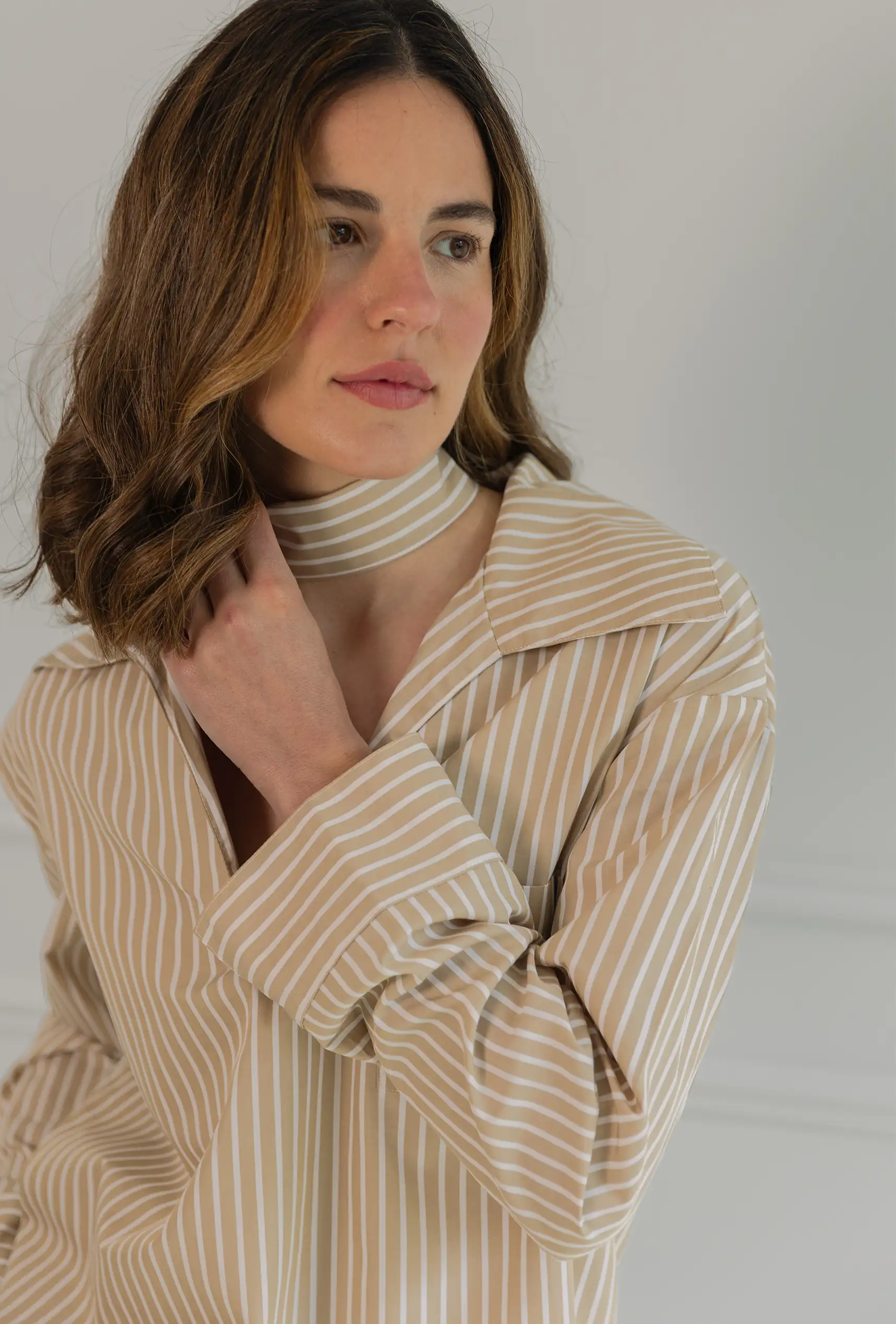 Wrap Up Shirt Camel - Imagen 3
