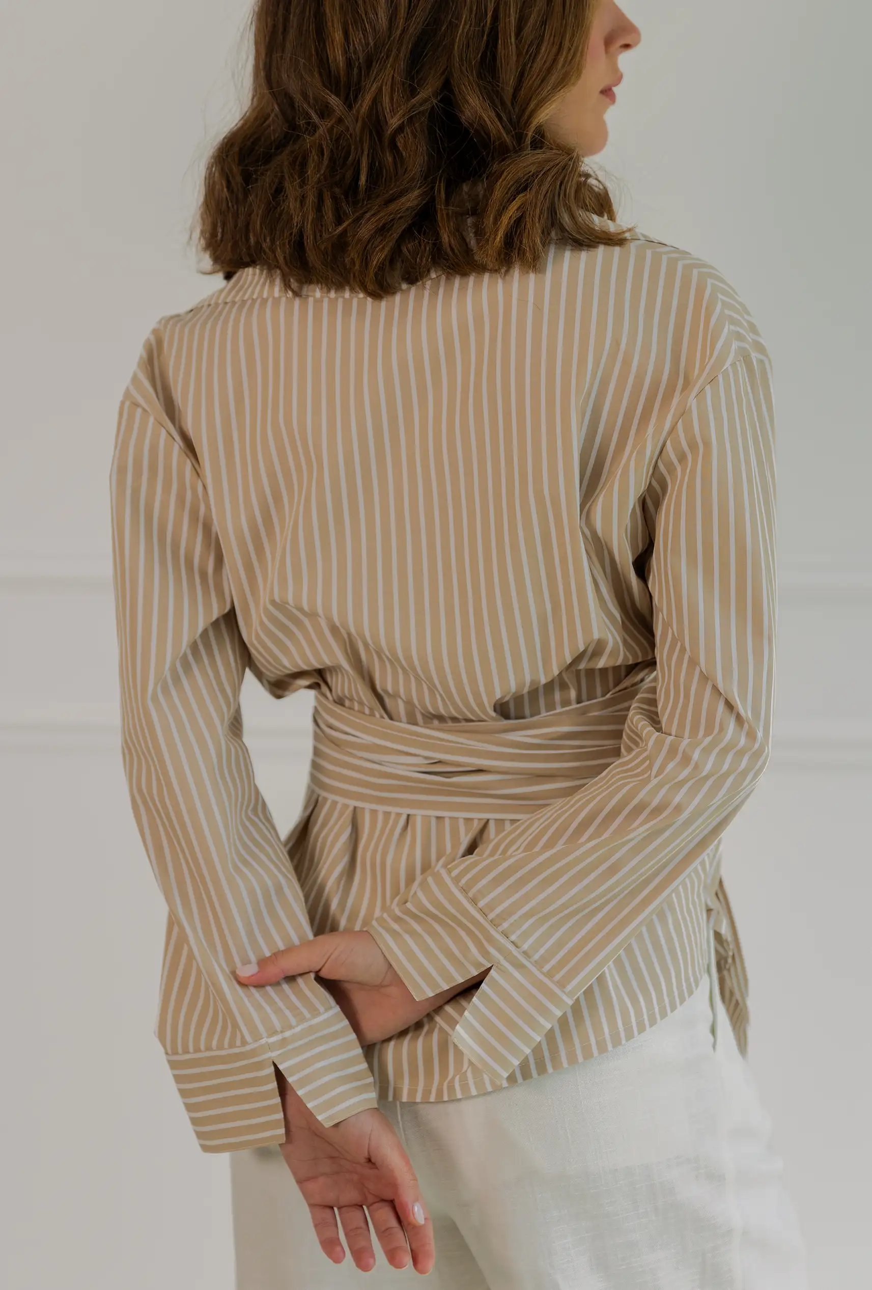 Wrap Up Shirt Camel - Imagen 7