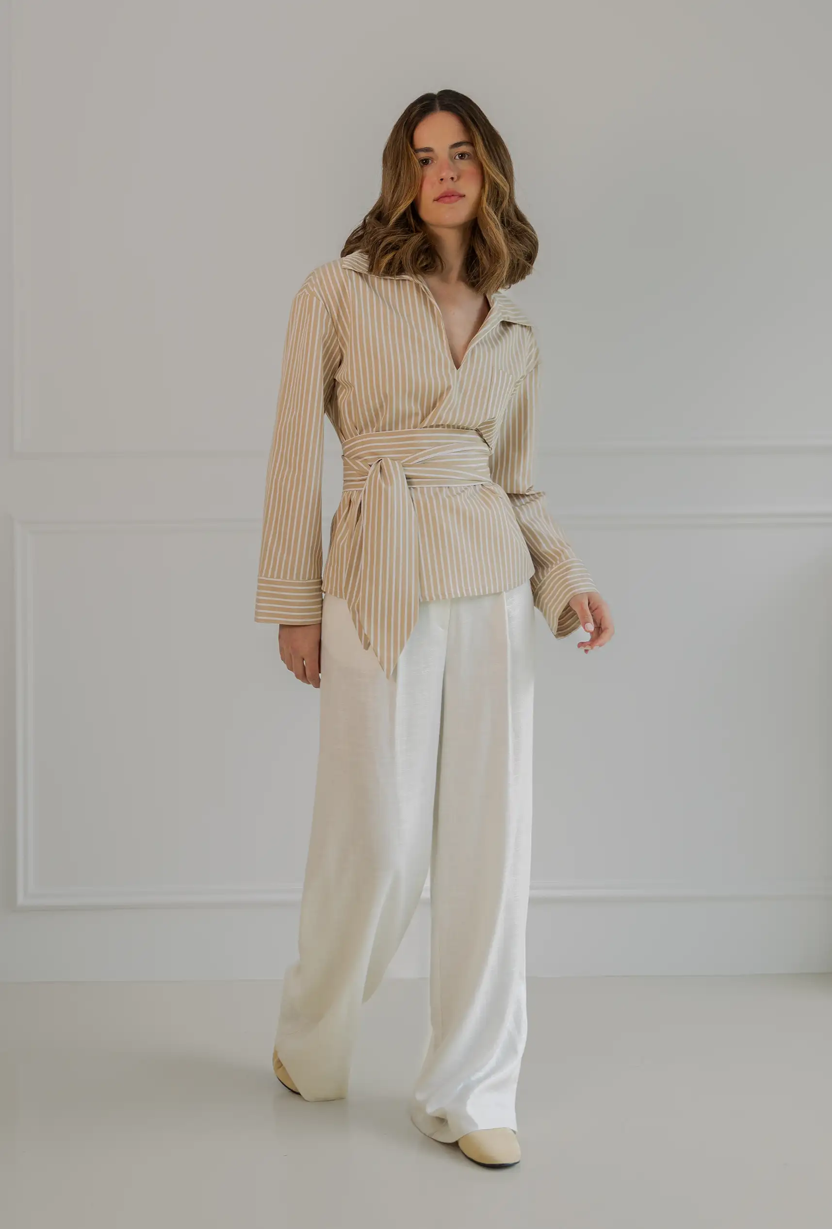 Wrap Up Shirt Camel - Imagen 8