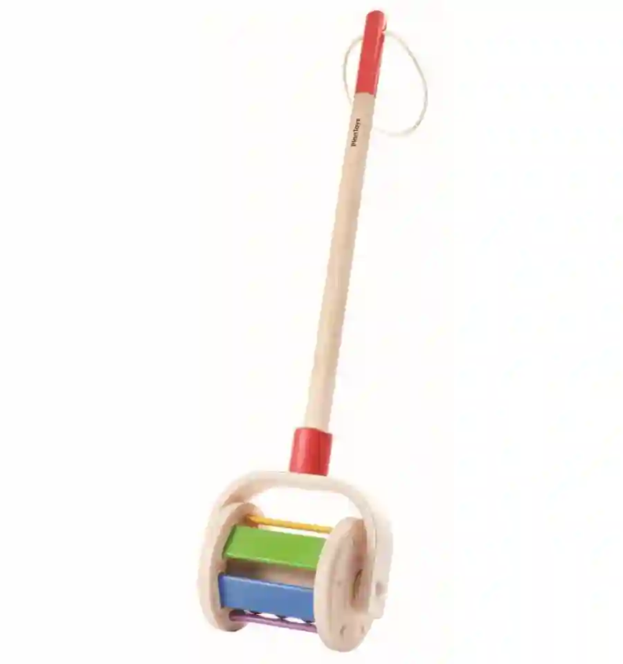 Plantoys - Andador de madera, roller de colores