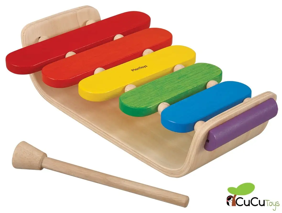 Plantoys - Xilófono de madera, juguete musical