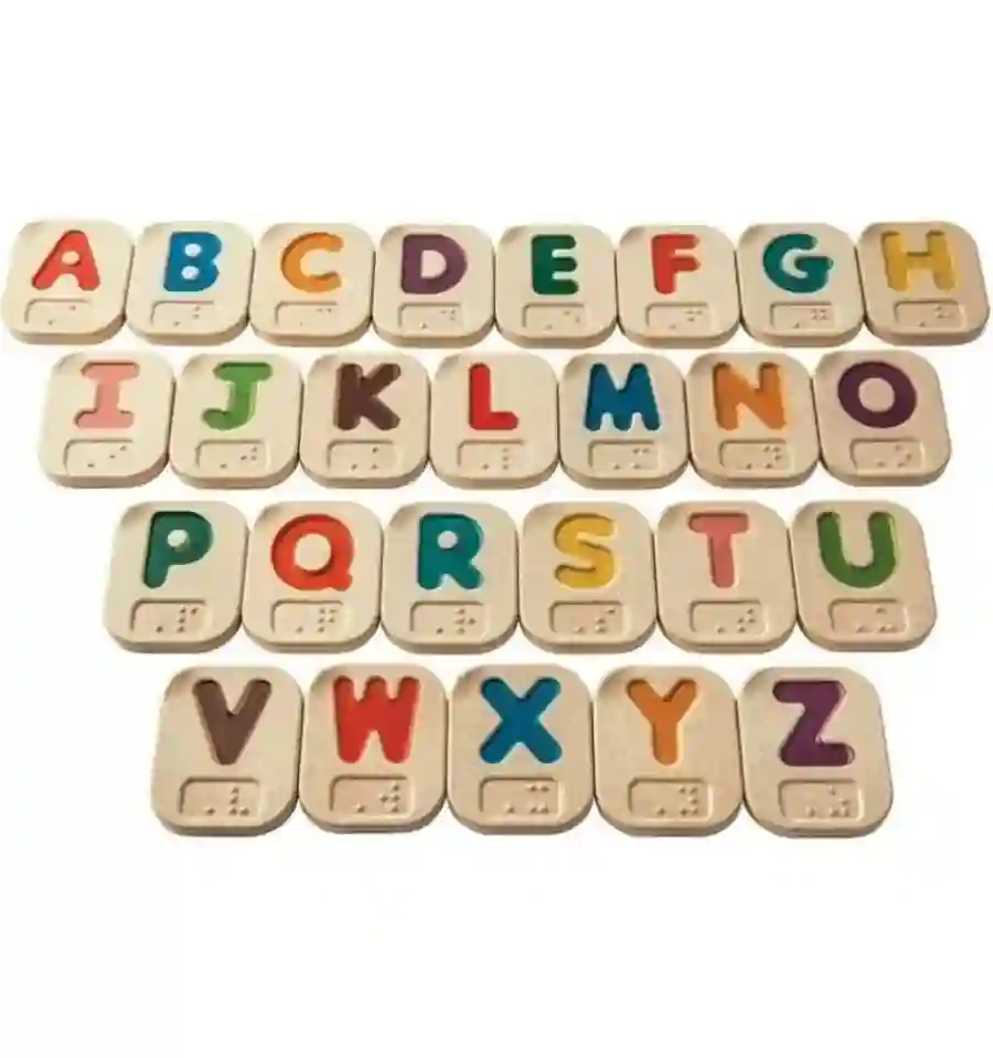 Plantoys - Alfabeto A-Z Braille, juguete educativo
