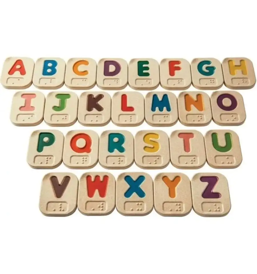 Plantoys - Alfabeto A-Z Braille, juguete educativo