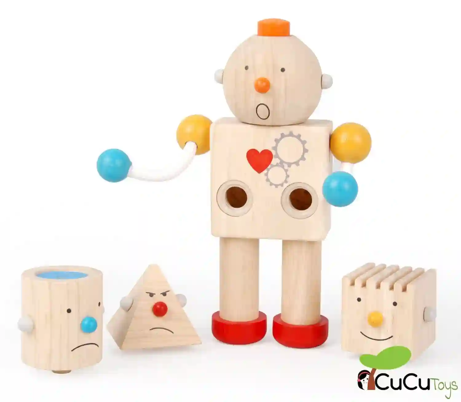 Plantoys - Robot de emociones, juguete de madera