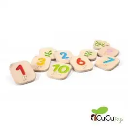 Plantoys - Números en Braille del 1 al 10, juguete educativo