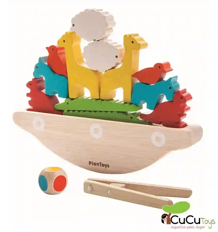 Plantoys - Barco balancín, juguete de madera