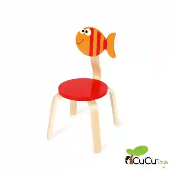 Scratch - silla infantil decoración pez Maurice
