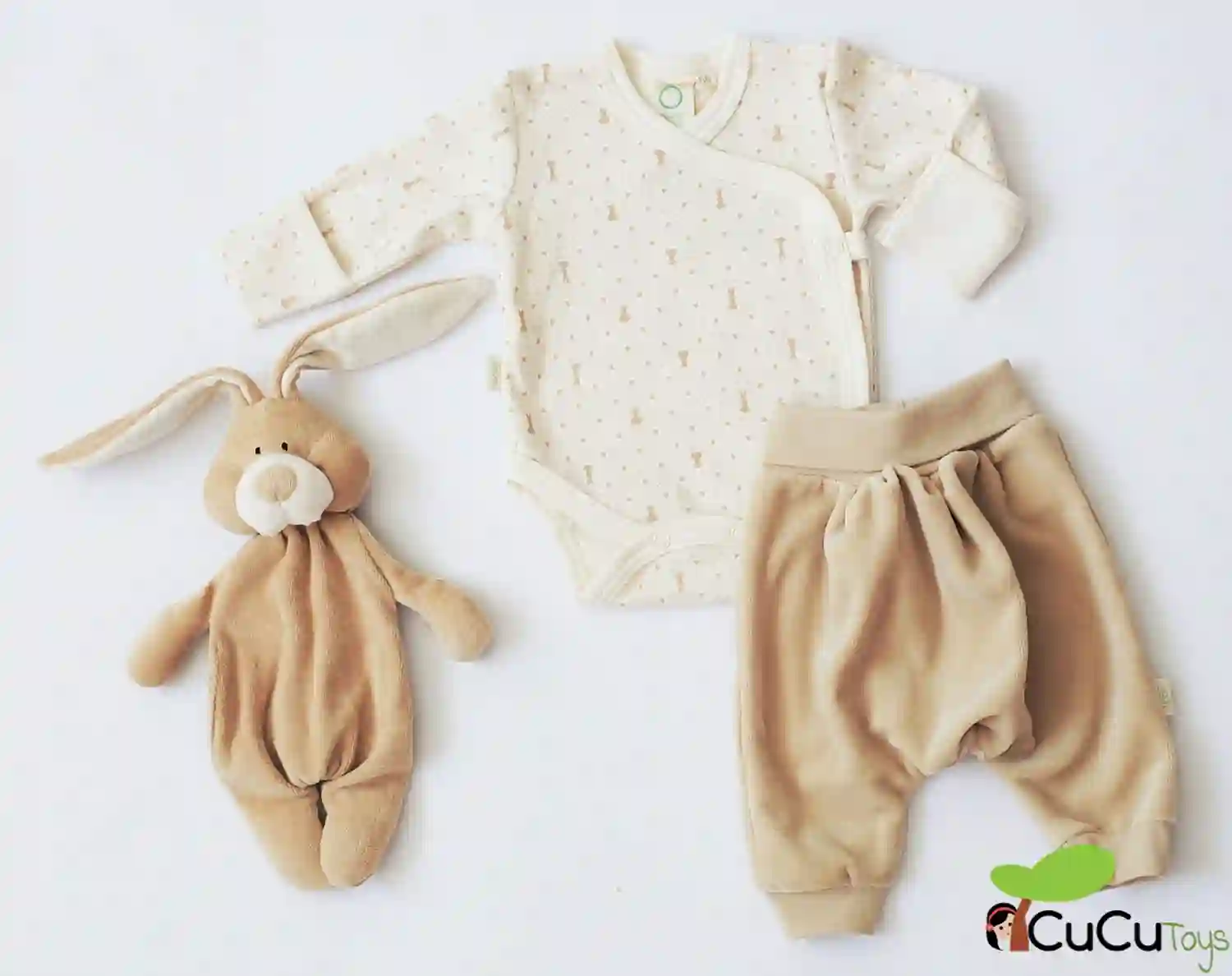 Wooly Organic - Baby Ropita set - Brown color
