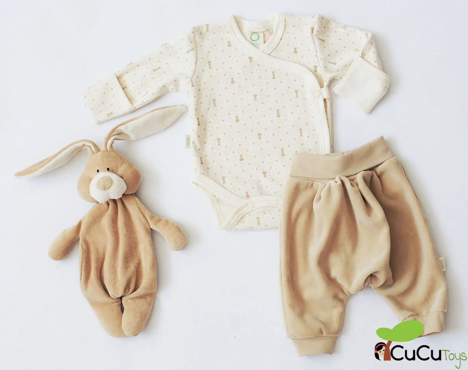 Wooly Organic - Baby Ropita set - Brown color