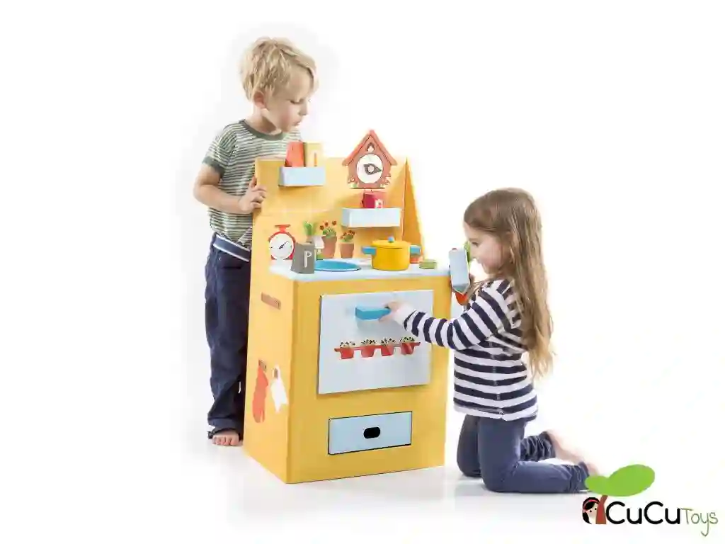 Krooom - Cocina esencia de Azafrán, juguete de cartón reciclado