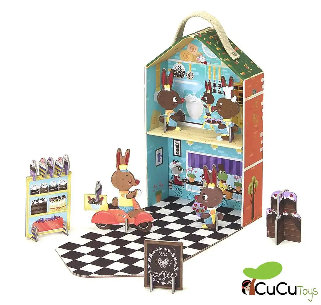 Krooom - Pastelería Playset Bunny, juguete ecológico
